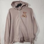 No Comment Teddy bear women's Brown Hoodie size 2X Photo 1