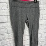 Lululemon Pace Rival Crop Heathered Gray Coal Boom Juice Size 10 Side Pockets Photo 2