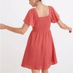 Madewell  Size Medium Eyelet Lucie Smocked Mini Americana Red NA305 Photo 2