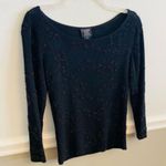 Carmen Marc Valvo Women’s Black Beaded Top Size Small Photo 1