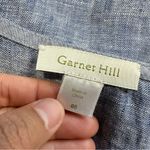 Garnet Hill Women’s Linen Tunic Top Asymmetrical Sleeveless in Chambray Blue 8 Photo 6