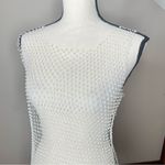 Lulus  Sunlight Sparkle White Fishnet Rhinestone Maxi Dress Swim Coverup XS/S NWT Photo 3