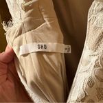 Tadashi Shoji SHO  White Lace Mini Dress with Lace Up Back Photo 3