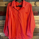Lands' End  Coral‎ Button Down Top Size 2x Photo 0