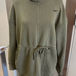 Nike  Olive Hunter Green Dri-FIT Get‎ Fit Pullover Training Top Sweatshirt Hoodie Photo 0
