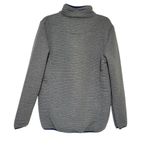 Simply Southern  Sweater Womens Large 1/4 Snap Pullover Gray Blue Ribbed Photo 1