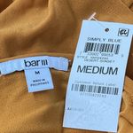 Bar III Medium Cropped Top Tie Spaghetti Straps Stretch Square Neck Dark Yellow Photo 6