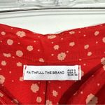 Faithfull the Brand Red Floral Wrap Skirt Photo 3