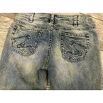 Silver Suki jeans Capri Jean 31 Frayed cuffs Distressed Cropped Womens Denim Photo 7