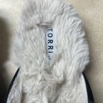 Torrid  Black & Good Chain Fur Lined Suede Mules | Size 7 Wide Width NWOT Photo 4