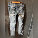 Maurice's Blue Jeggings with Elastic Waistband and Tapered Leg Photo 1