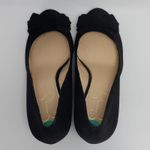 Jessica Simpson Sheryll Womens Suede Black Bow Toe Slip On Wedge Shoes Size 8M Photo 2