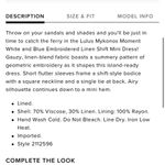 Lulus NEW  Mykonos Moment White & Blue Embroidered Shift Dress Linen Blend XL Photo 6