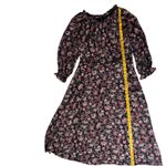 Talbots  Womens‎ Floral Midi Dress Sz XS Long Sleeve Boho Cottagecore Fall Modest Photo 8