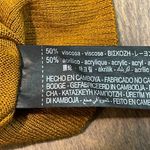 ZARA  Knit Balloon Sleeve Blouse Women's Size Large Neutral Fall Colors Viscose Photo 5