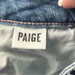 Paige Colette Crop Flare Womens Light Blue Frayed Hem Denim Jean Size 32 Stretch Photo 5