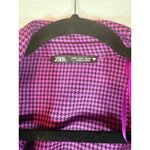 ZARA Purple Black Houndstooth Cropped Tie Front Long Sleeve Top S Photo 2