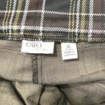 Cato Women’s Green Plaid Slip on Trouser Pants XL Photo 3