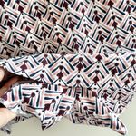 ZARA Geometric Patterned Sleeveless Romper, White and Pink, Size Medium Photo 3