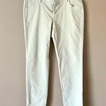 Garnet Hill  | Cream Velour Skinny Pants Sz 4 Photo 0