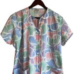 Barco Women Scrub Top‎ S Pastel Floral Medical Uniform Nurse Workwear Dental Purple Photo 8