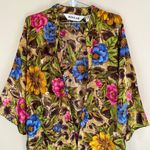 Winlar Brown Yellow / Gold Floral Kaftan Maxi Dress Size M Size M Photo 2