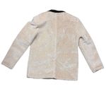 We Wore What NWT Women's Faux Fur Blazer Ivory & Black Size M Casual Jacket Photo 4