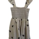 Free People Tory Embroidered Mini Dress Smock Bodice Medium Photo 3