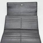 Coach Vintage SoHo Pleated Black Leather Trifold Wallet Snap Closure Photo 6