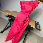 FEHAUTE NWT Chic One Shoulder magenta whit ruffle details Dress size m Pink Size M Photo 0