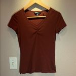 Toad & Co. Rose Short Sleeve T Shirt Color Cinnamon Brown Size XS Photo 1