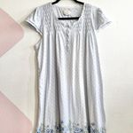 Charter Club  Blue Nightgown Lace Trim Cozy Sleepwear Classic Vintage Large Photo 0