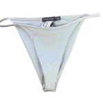 Nasty Gal Last chance… Bikini Bottom Silver Gray Swimsuit Swim 6 New Photo 0