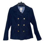 J.Crew Women's Jacket Coat Double Breast Gold Buttons Long Sleeve Blue Size 2 Photo 0