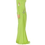 SILVIA TCHERASSI Lena Dress in Lime Medium New Womens Long Maxi Gown Green Photo 3