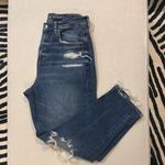 American Eagle Outfitters Blue Distressed Ankle Jeans Photo 1