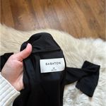 Aritzia  Babaton Black Long Sleeve Mini Wrap Dress In Black Photo 2