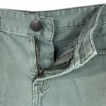 Free People  SZ W25 Jean Shorts Distressed Mid-Rise Pockets Zip-Fly Olive Green Photo 2