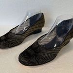 Prevata Mesh Womens 9 Shoes Black Gold Slip On Made in Italy 1 Photo 6