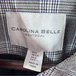 Carolina belle Plaid Long Line Blazer Jacket Blue Small Open Glen Check Photo 9
