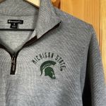 Champion Michigan State Spartans Men Small Gray 1/4 Zip Pullover Sweatshirt NCAA Photo 1