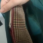 Vintage Double Breasted Trench Coat Womens Teal Green Size 12 Lined Long Belted Photo 13