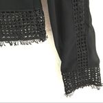 H&M  black sheer lace long sleeve blouse S* Photo 1