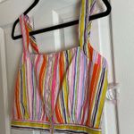 AQUA Multistripe Crop Tank Women's Top Size Medium Photo 3