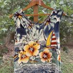 SPA Women's Vintage Tropical Sleeveless Maxi Dress Size S Photo 2