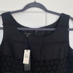 Talbots Womens Size 6P BLACK Eyelet Sleeveless Sheath Dress Suit NWT Photo 7