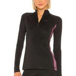 Nike Large L Women's Partial Zip Dri Fit Pull Over Logo on back neck Black Photo 0