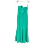 BHLDN Women's Green Sleeveless V-Neck Gown Size 12 Formal Floor-Length Dress Photo 1