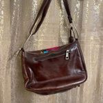 Borssa Brown Colorful Embroidered Floral Mexican Boho Real Leather Small Purse N Photo 2