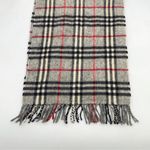 Burberrys Checkered Scarf in Red, Black, and Cream Photo 9